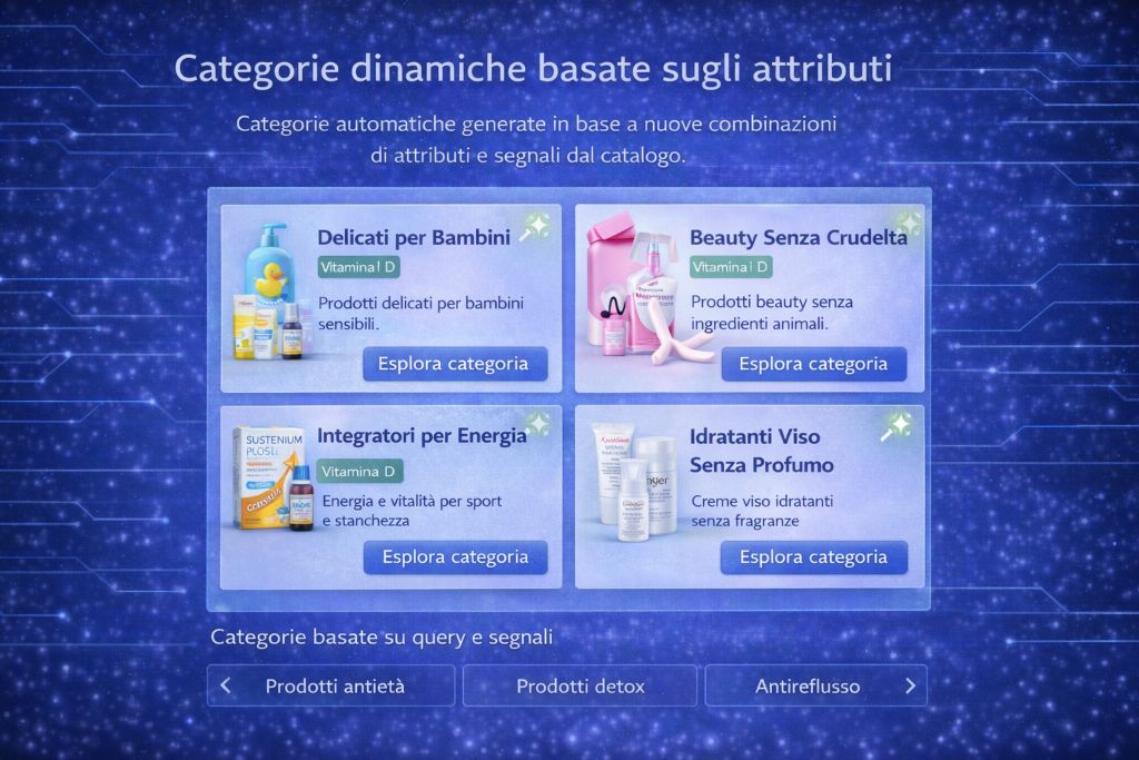 Categorie dinamiche di seken ai che si popolano da sole in base agli attribui(pagina prodotto)