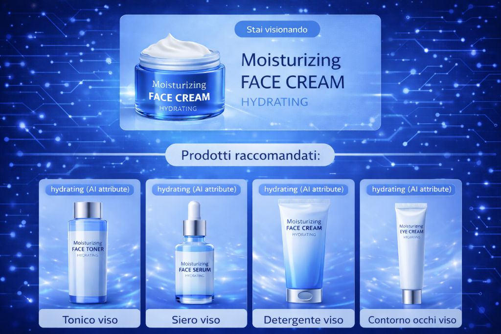 immagine di Product discovery dove si consigliano prodotti per il beauty